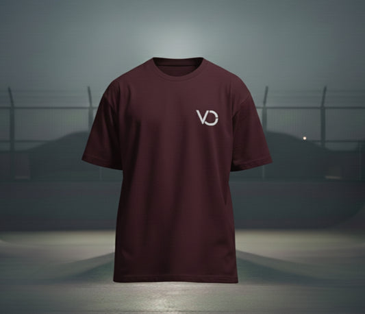Voidverse signature oversized maroon T-shirt